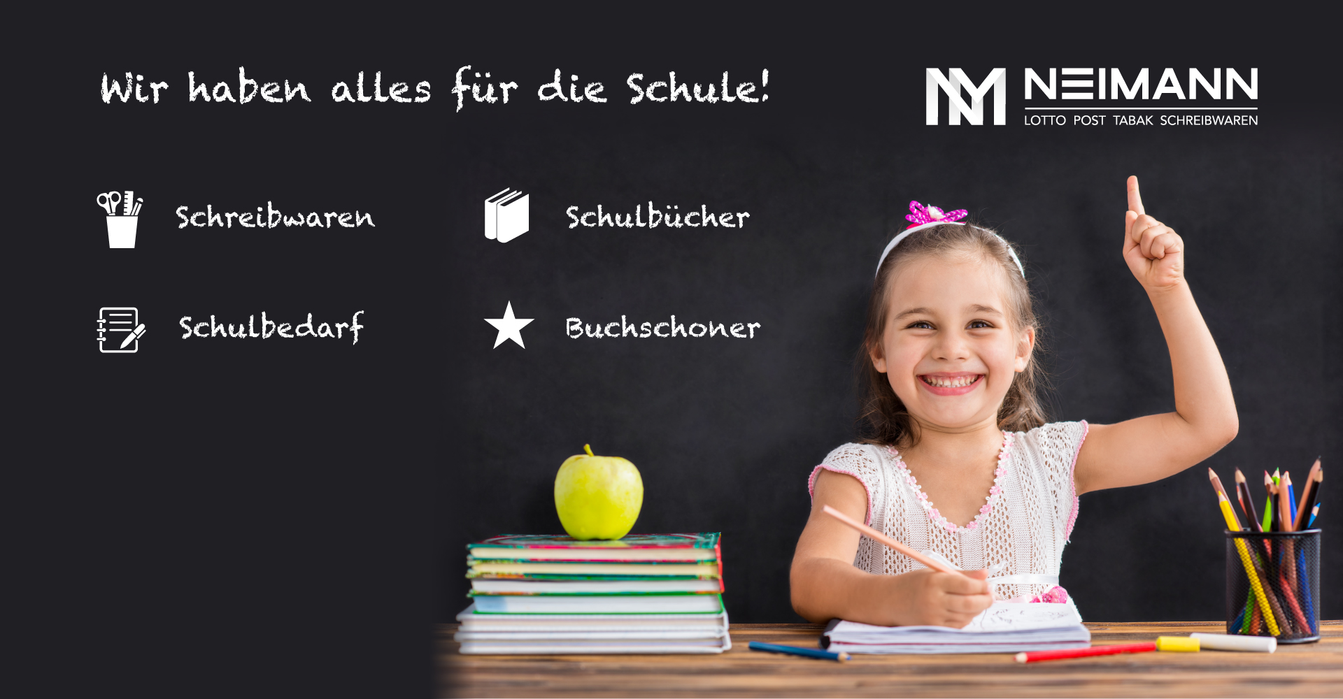 Alles f&uuml;r die Schule abholen!